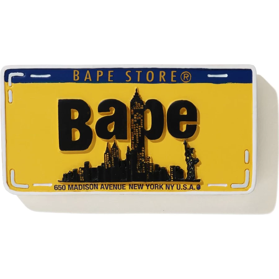 Bape MADISON AVENUE LICENSE PLATE MAGNET