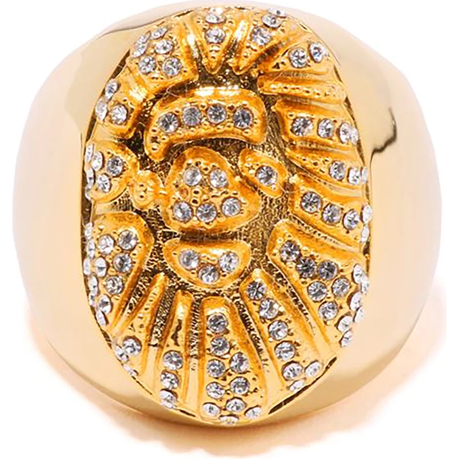 Bape APE HEAD CRYSTAL STONE RING