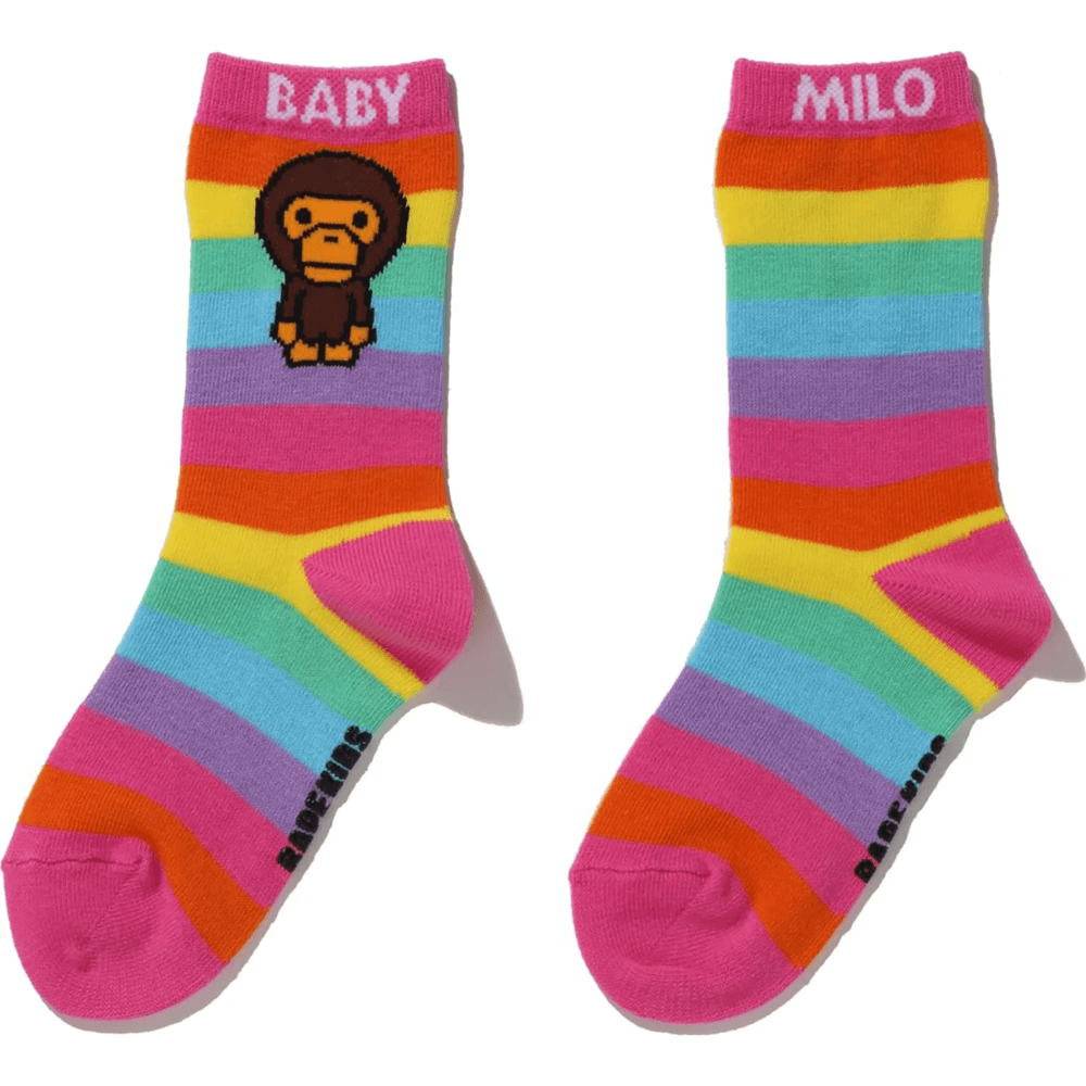 Bape BABY MILO HOOP SOCKS KIDS Pink