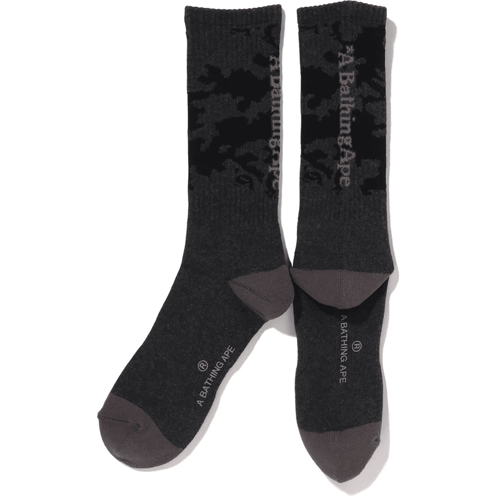Bape WOODLAND CAMO SOCKS MENS Black