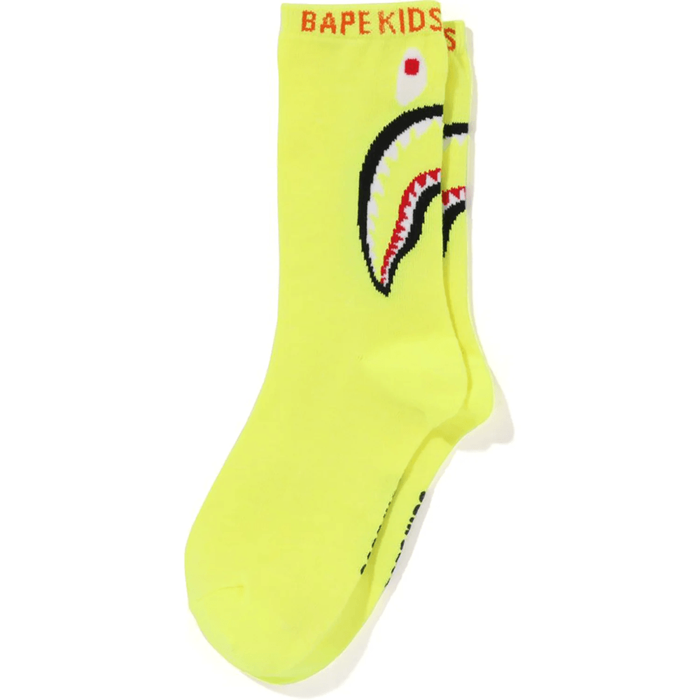 Bape SHARK SOCKS KIDS Yellow