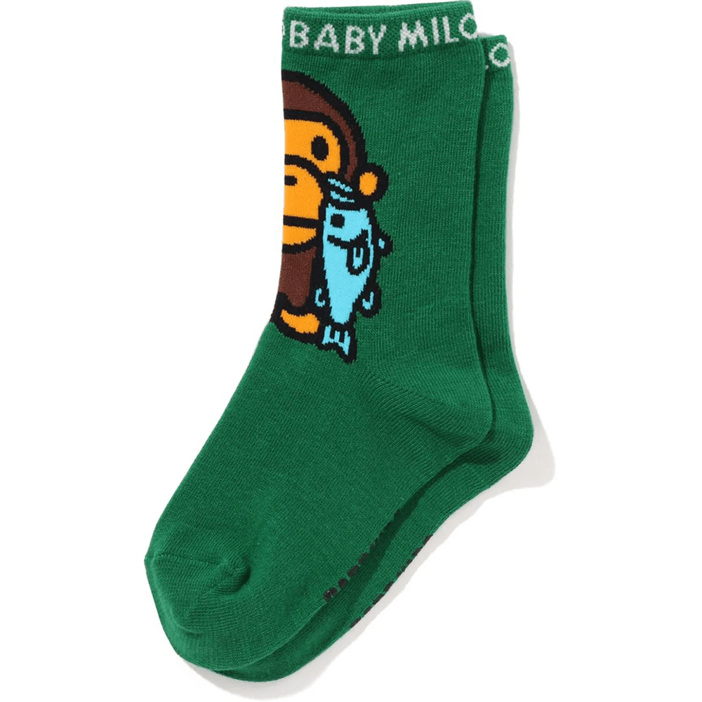 Bape BABY MILO BLACK BASS SOCKS KIDS Green