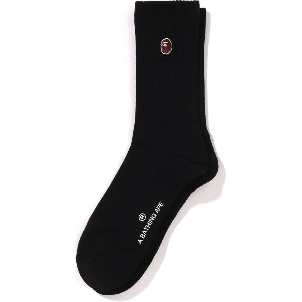 Bape ONE POINT SOCKS MENS Black