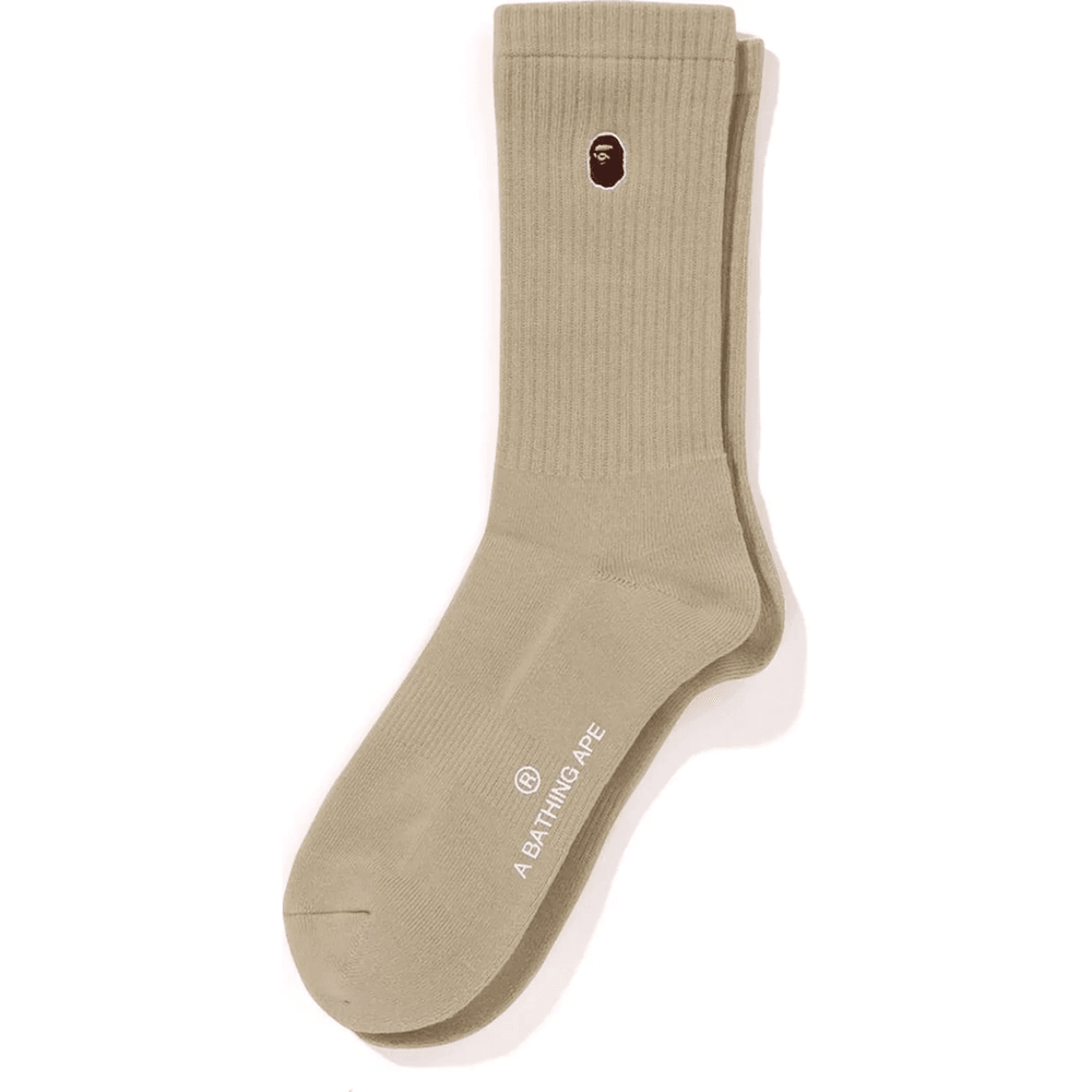 Bape ONE POINT SOCKS MENS Beige