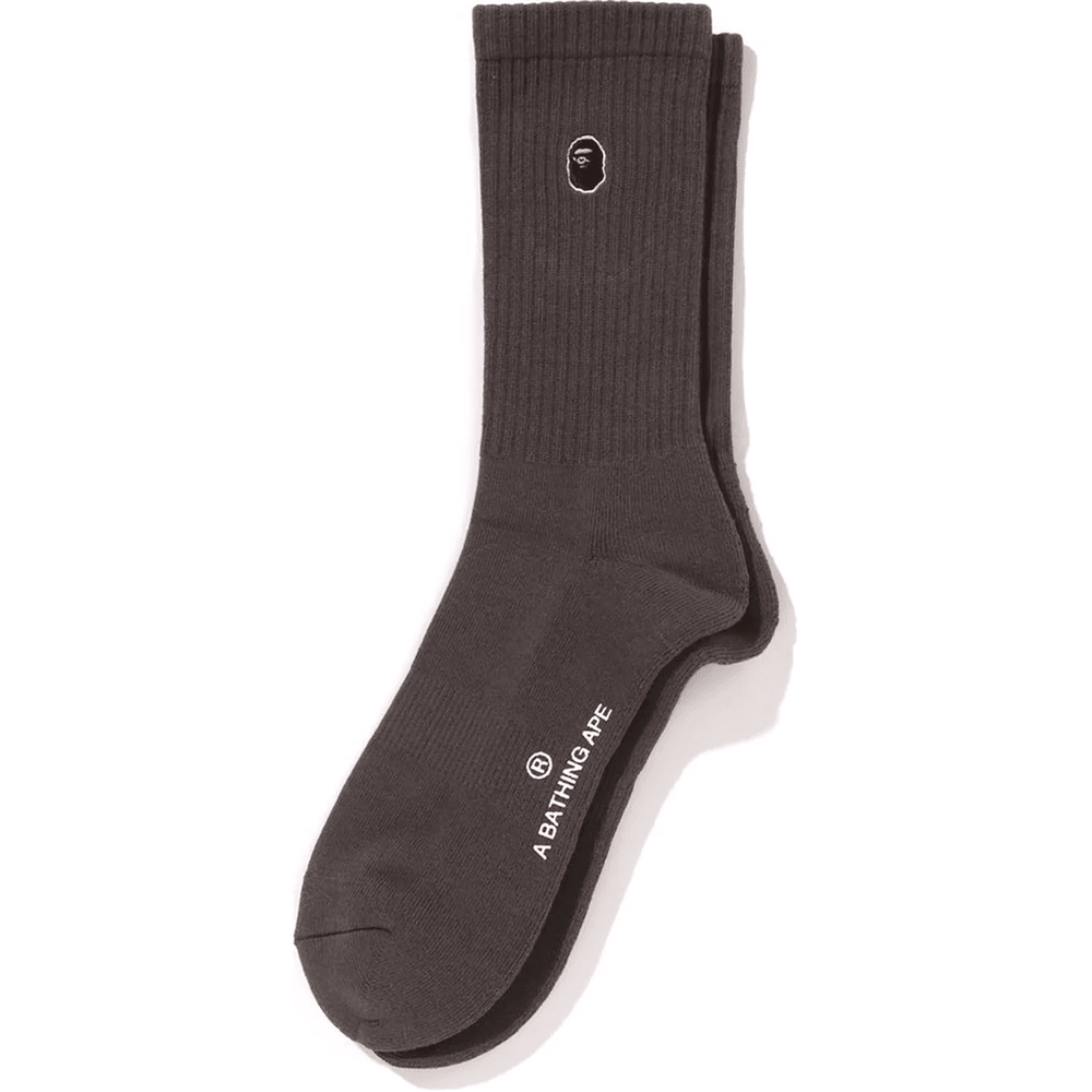 Bape ONE POINT SOCKS MENS Charcoal