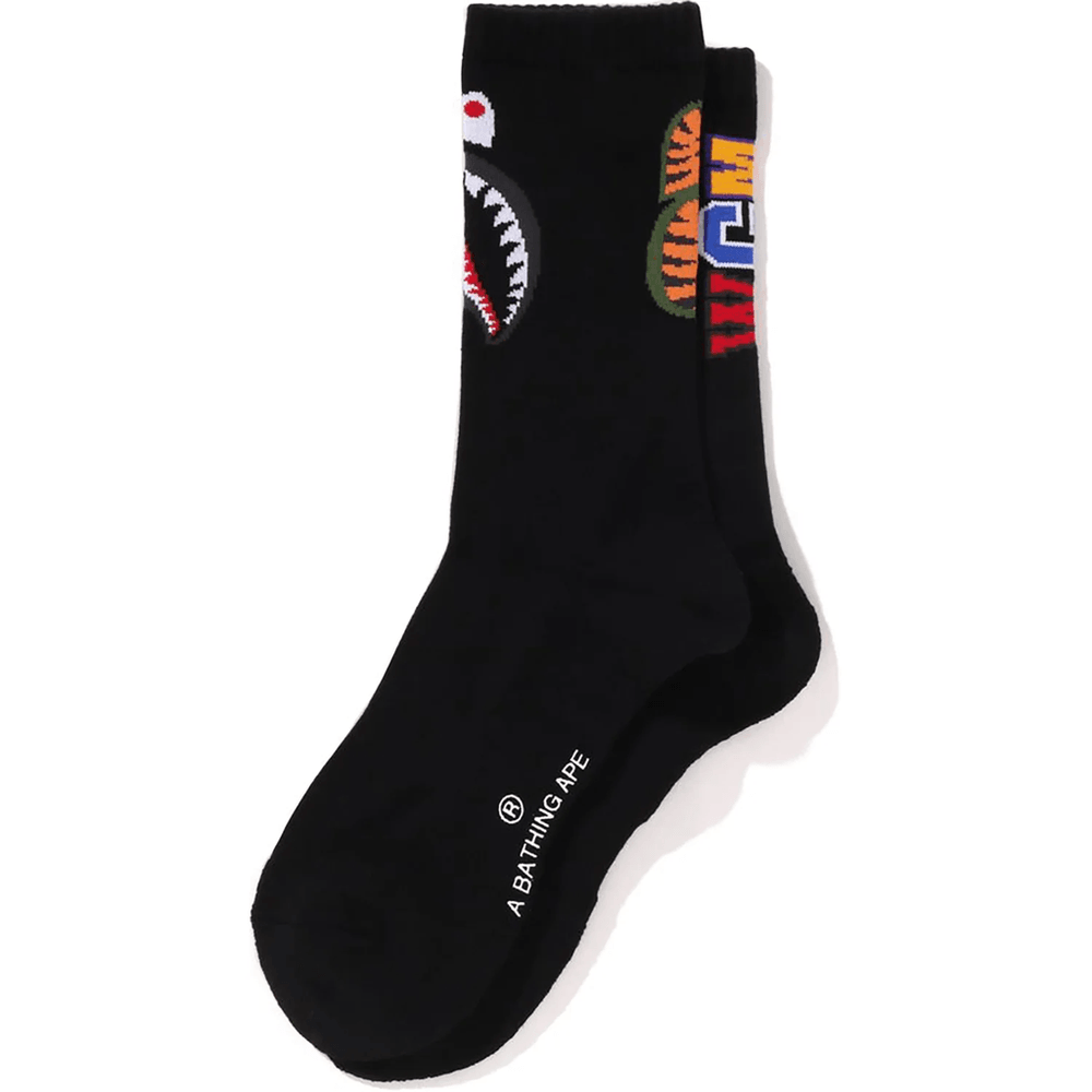 Bape SHARK SOCKS MENS Black