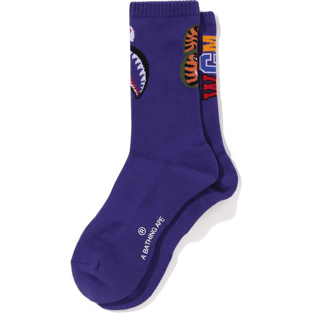 Bape SHARK SOCKS MENS Purple