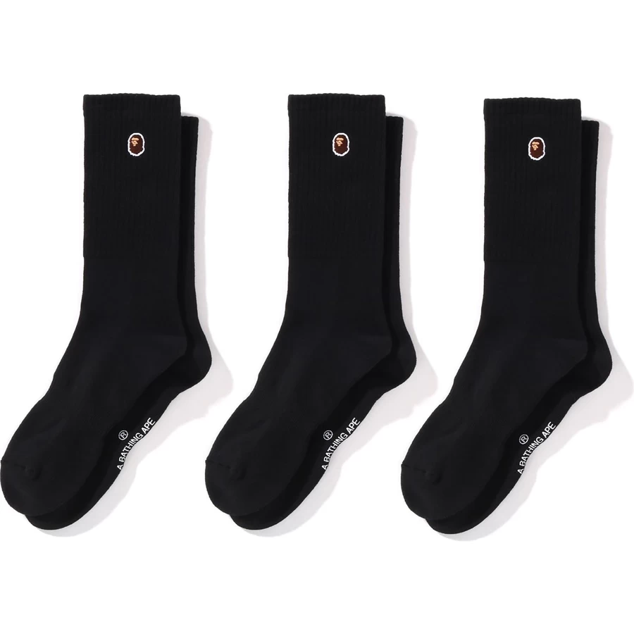 Bape Ape Head One Point Zeķes 3 Pāri Mens