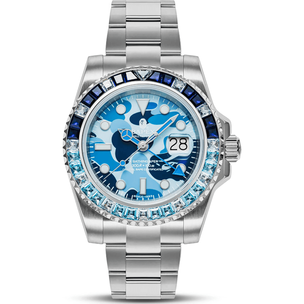 TYPE 2 BAPEX ABC CAMO CRYSTAL STONE MENS Blue
