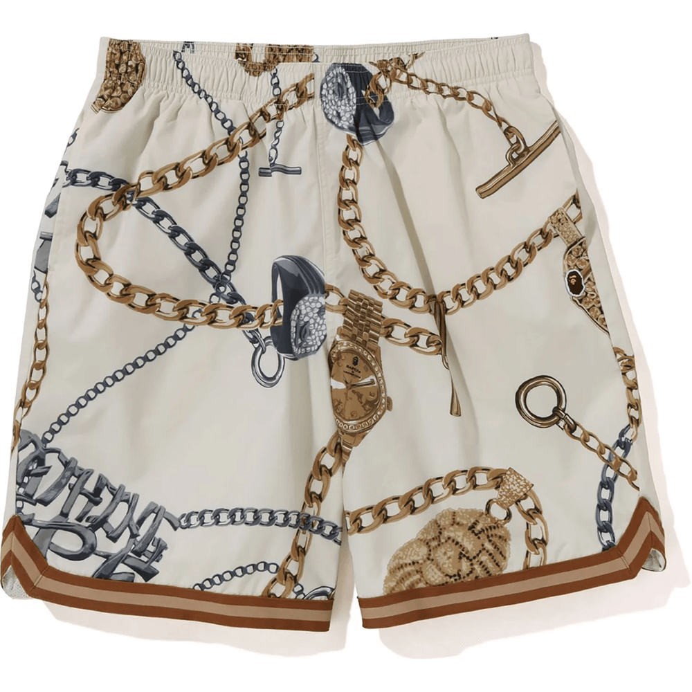 BAPE JEWELS SHORTS MENS Ivory