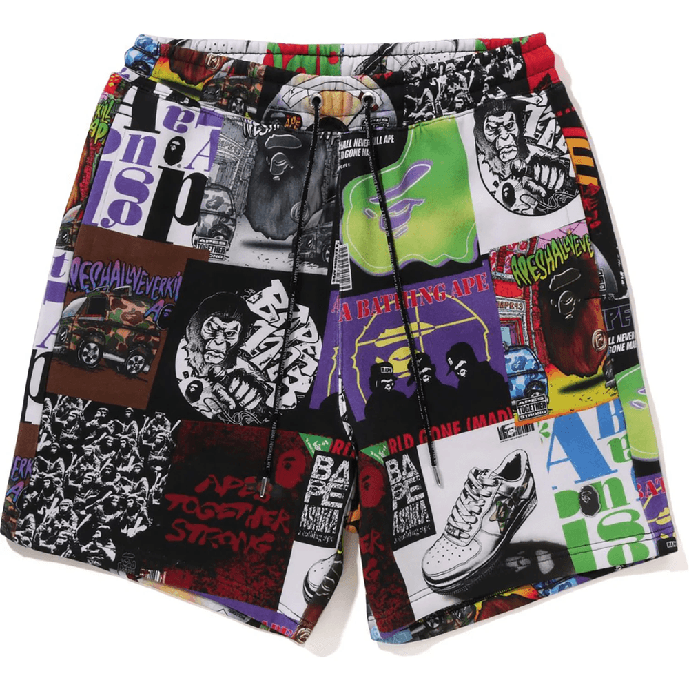 BAPE ALBUM MONOGRAM SWEAT SHORTS MENS Multi