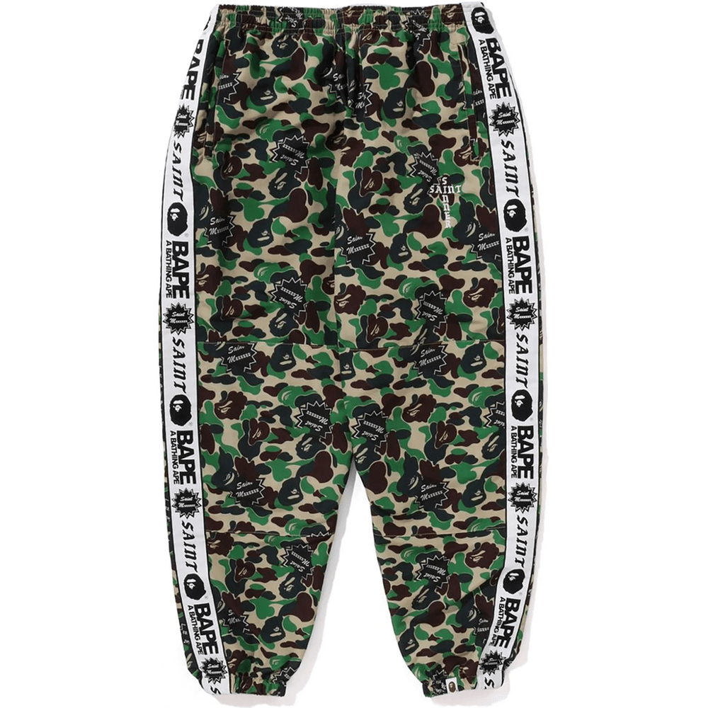 BAPE X SAINT MXXXXXX ABC CAMO TRACK PANTS MENS Green