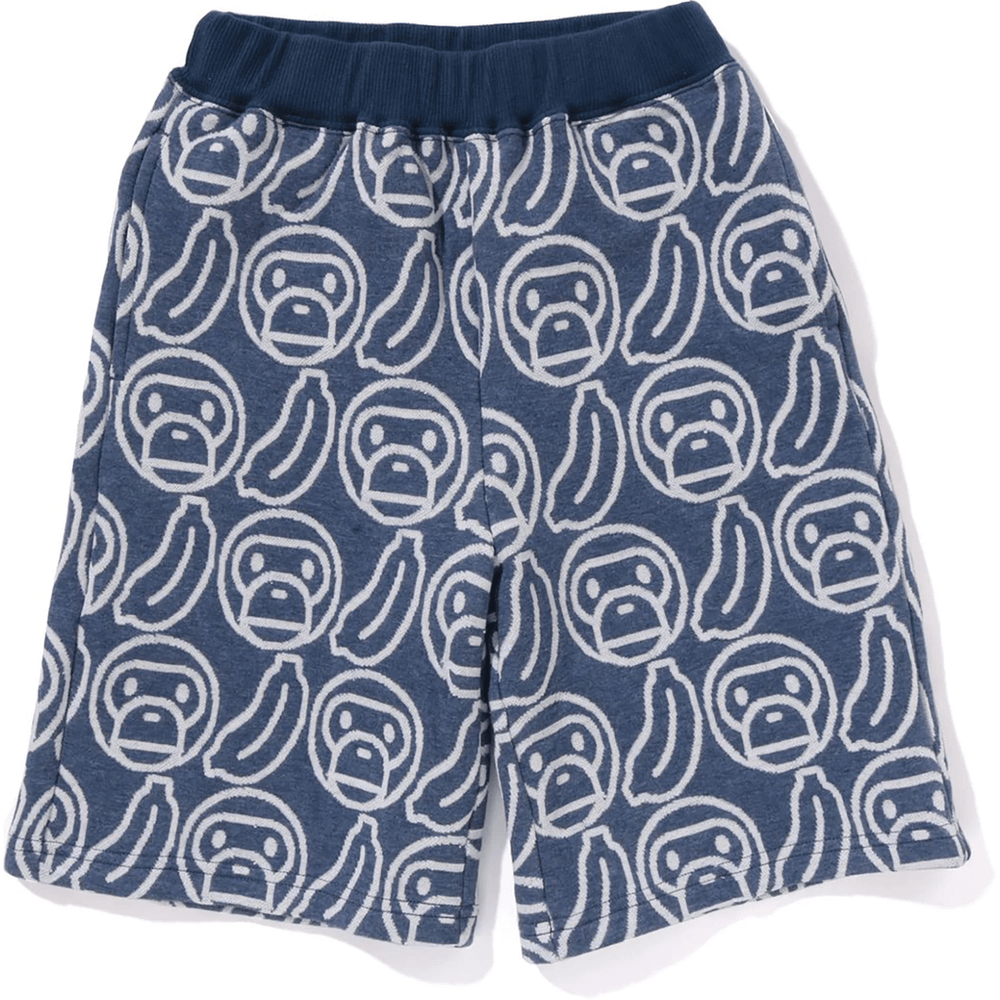Bape BANANA MILO KNIT JACQUARD SHORTS KIDS Navy
