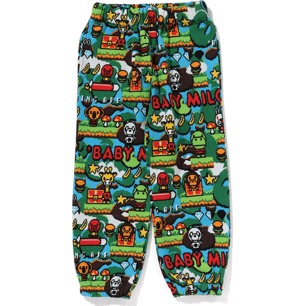 Bape BABY MILO GAME PATTERN SWEATPANTS KIDS Multi