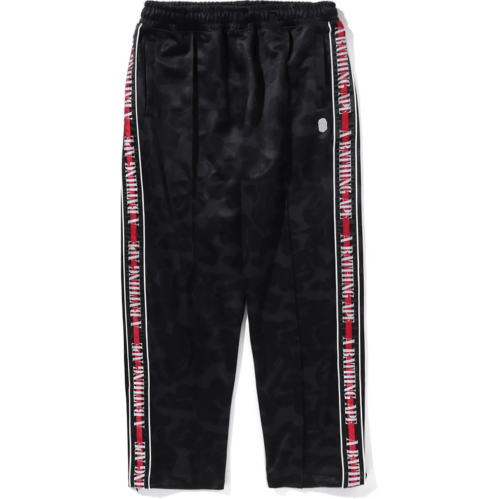 Bape SOLID CAMO ONE POINT TRACK PANTS MENS Black