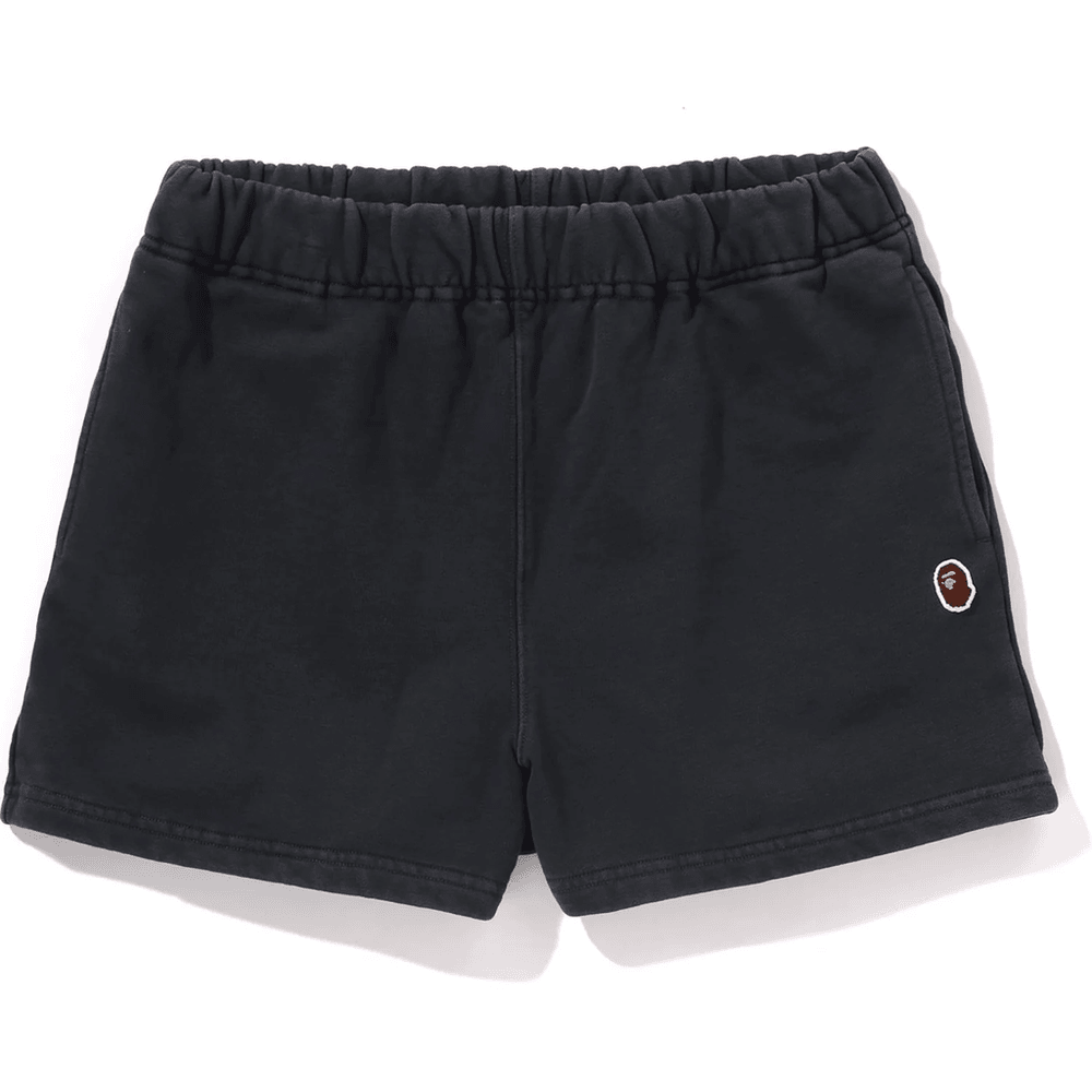 Bape PIGMENT DYED ONE POINT SWEAT SHORTS LADIES Black