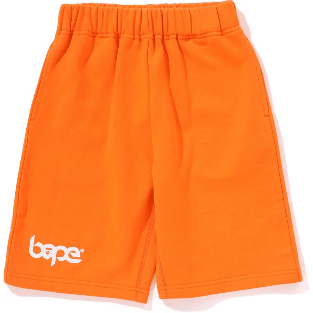 BAPE PIGMENT DYE SWEAT SHORTS KIDS Orange