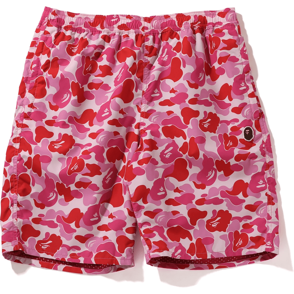 Bape ABC CAMO BEACH SHORTS MENS Pink