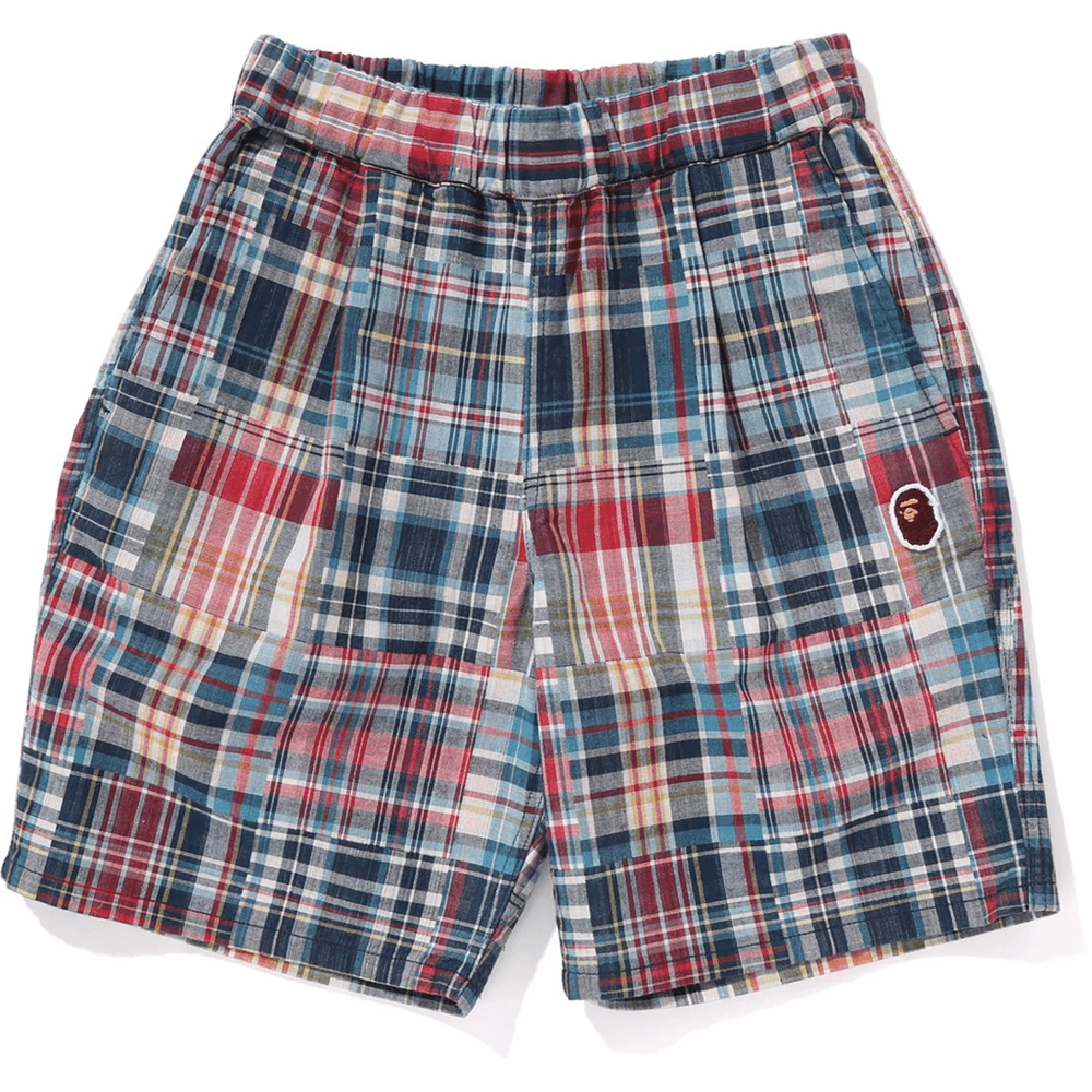Bape MULTI CHECK ONE POINT SHORTS KIDS Multi