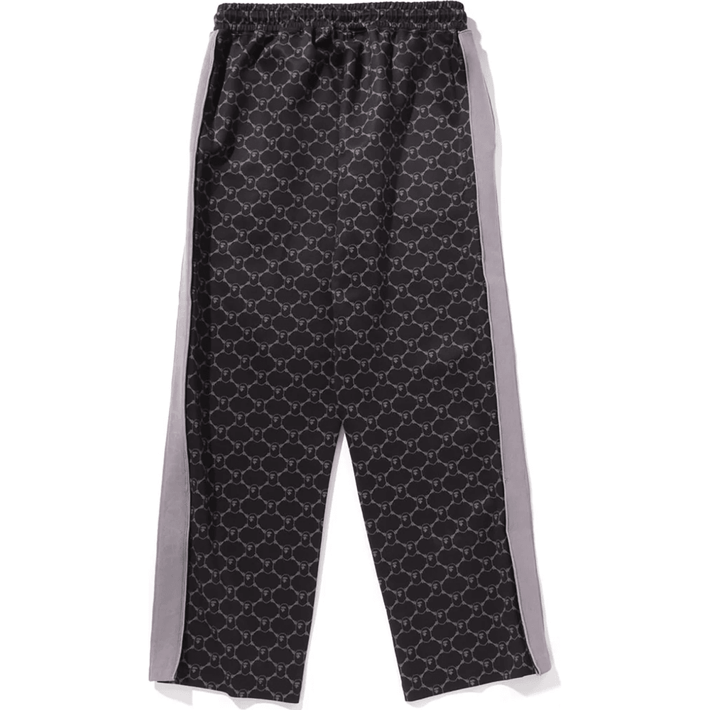 Bape COLLEGE MONOGRAM RELAXED FIT PANTS MENS Black