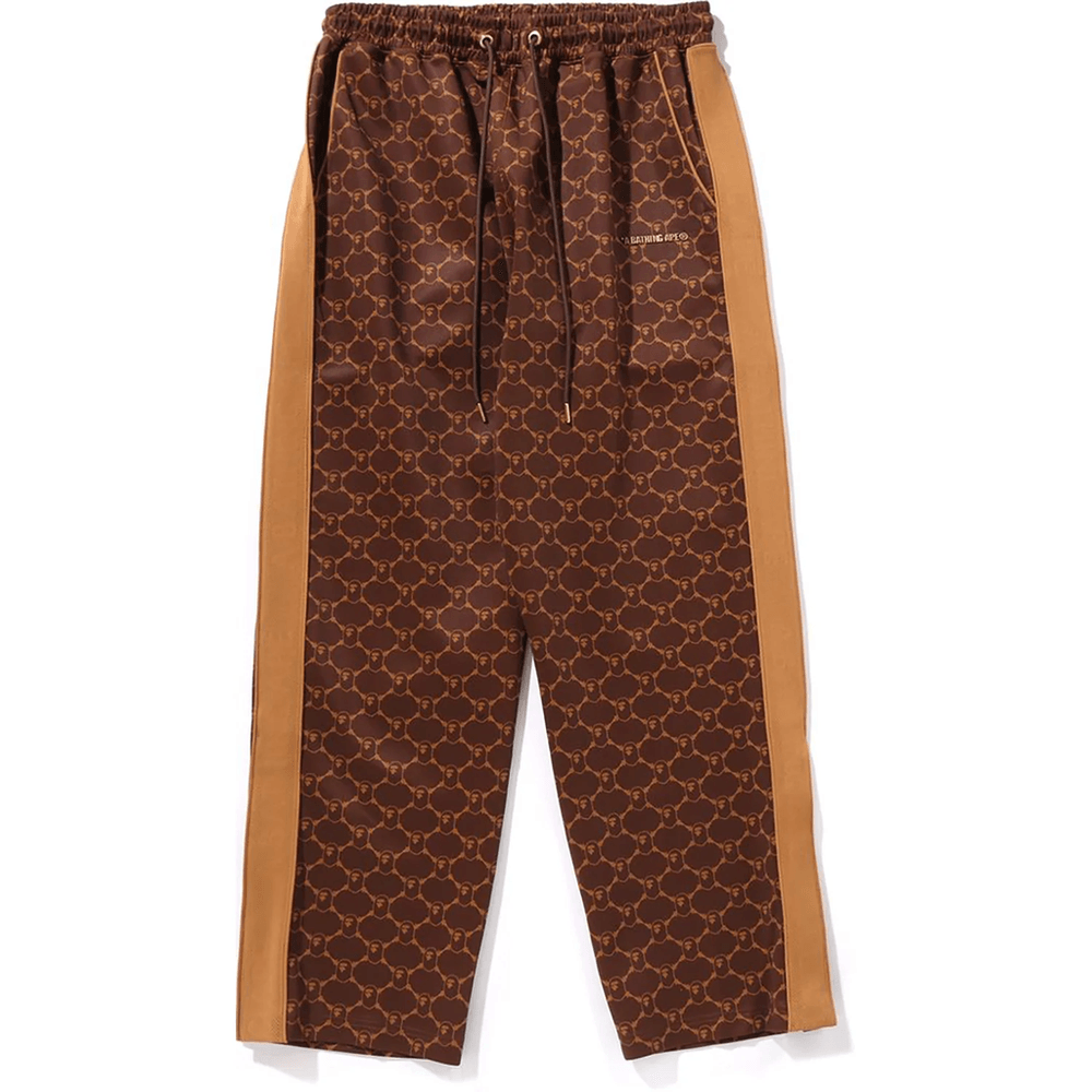 Bape COLLEGE MONOGRAM RELAXED FIT PANTS MENS Brown