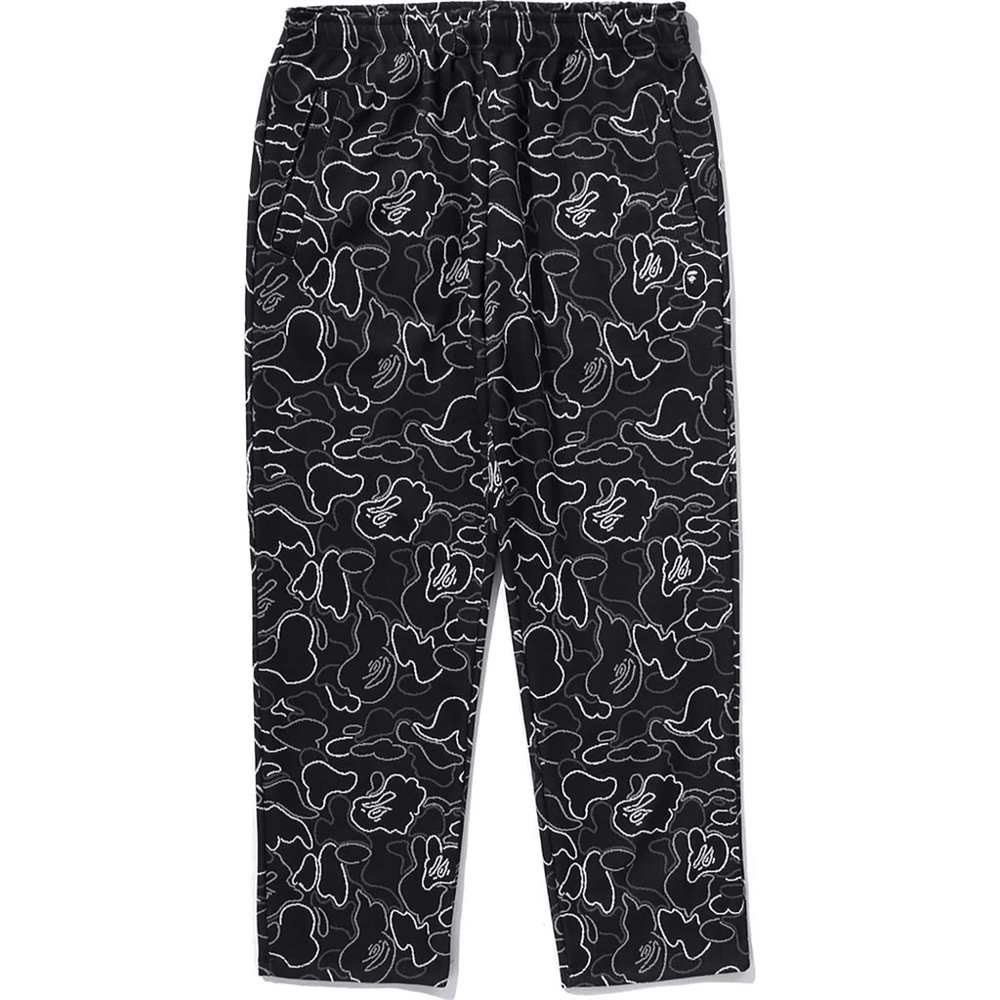Bape NEON CAMO RELAXED FIT TRACK PANTS MENS Black
