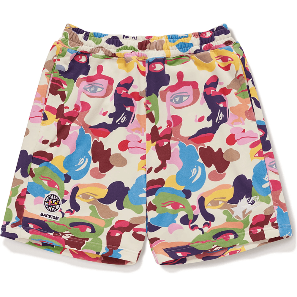 BAPE X KIDSUPER CAMO SWEAT SHORTS MENS Multi