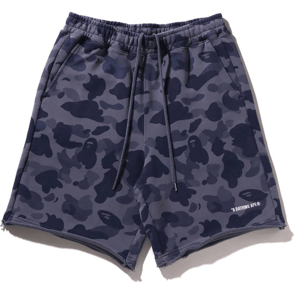 Bape 1ST CAMO HEAVY WASHED RELAXED FIT SWEAT SHORTS MENS Charcoal