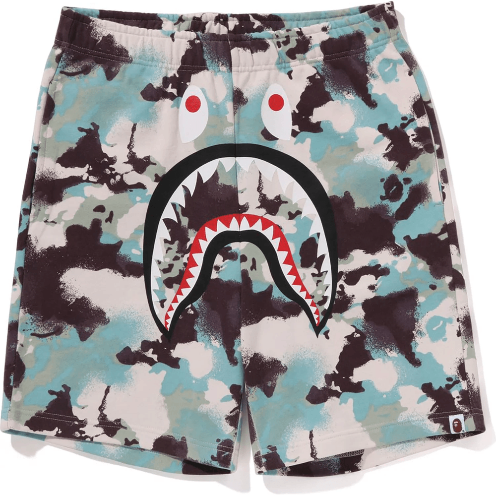 Bape Zemljevid Camo Redna Prileganje Morski Pes Kratke Hlače Moški Večbarvne