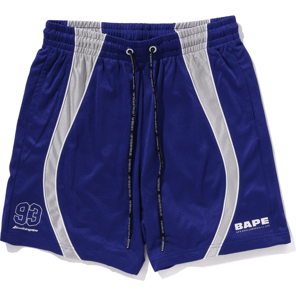 Bape SOLID CAMO JACQUARD MULTILOGO RELAXED FIT SWEAT SHORTS MENS Blue