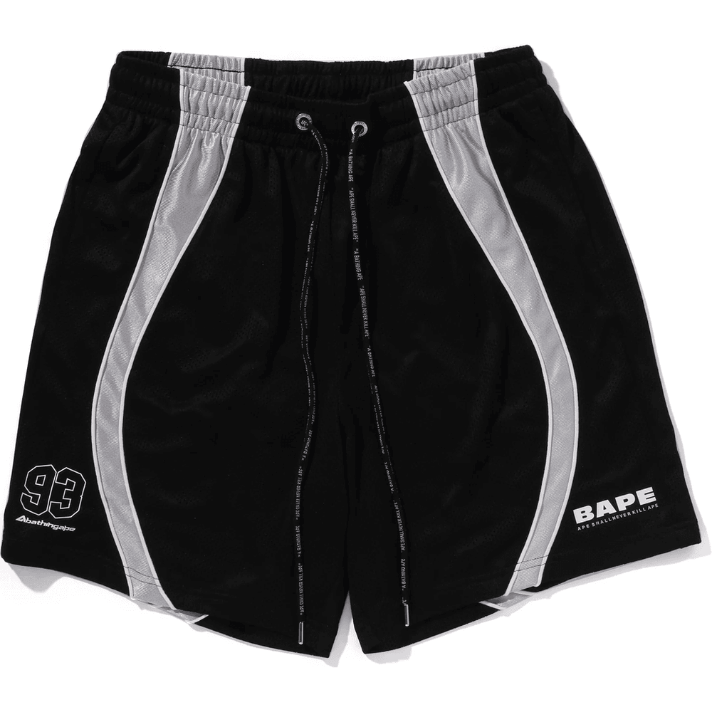Bape SOLID CAMO JACQUARD MULTILOGO RELAXED FIT SWEAT SHORTS MENS Black