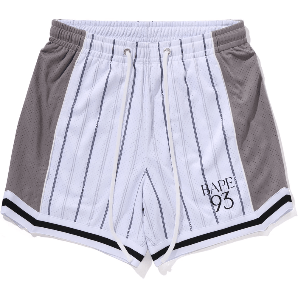 Bape Multi Logo Reversibel Avslappet Passform Sweat Shorts Menn Hvit