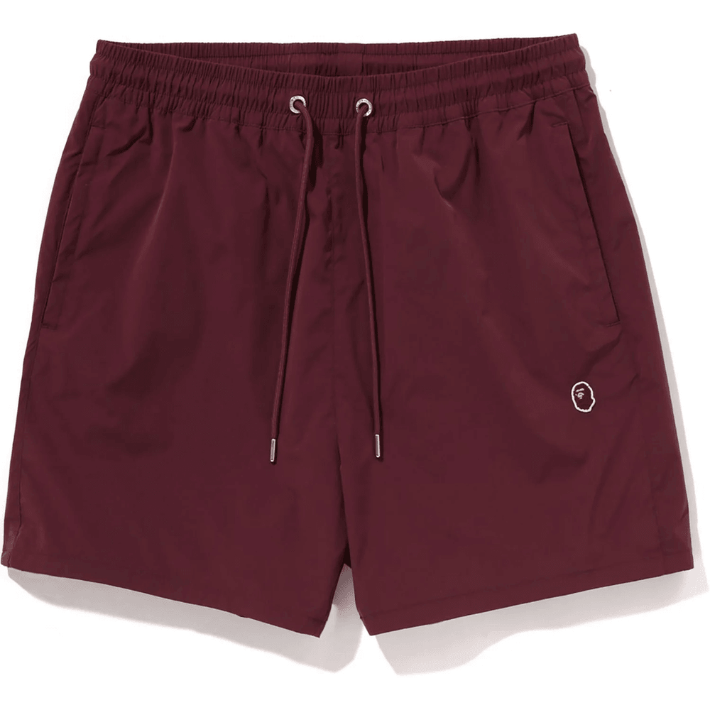 Bape ONE POINT RELAXED FIT WATER SHORTS MENS Burgundy