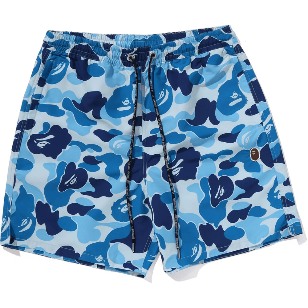 Bape ABC CAMO ONE POINT RELAXED FIT WATER SHORTS MENS Blue
