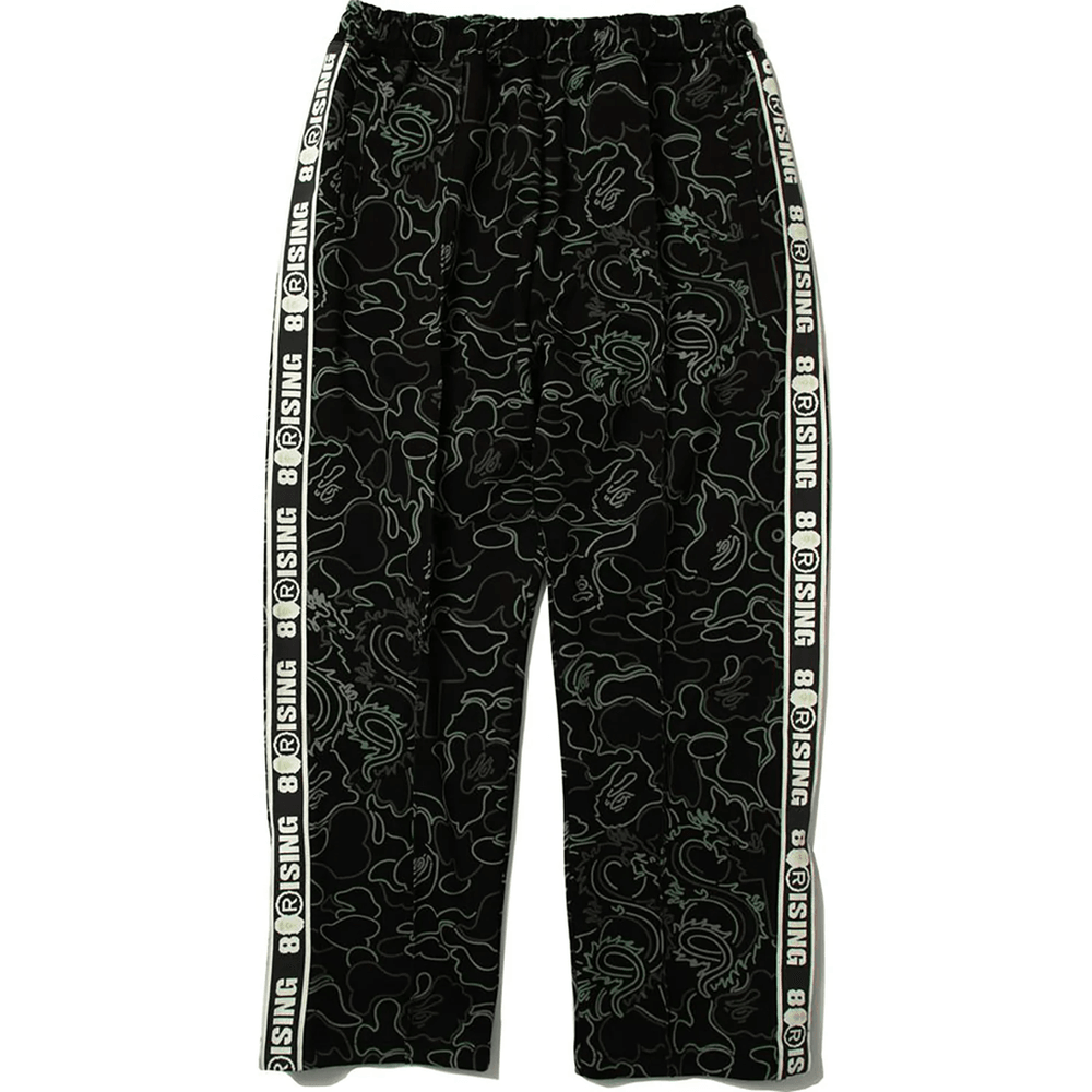 BAPE X 88RISING GLOW IN THE DARK CAMO TRACK PANTS MENS Black