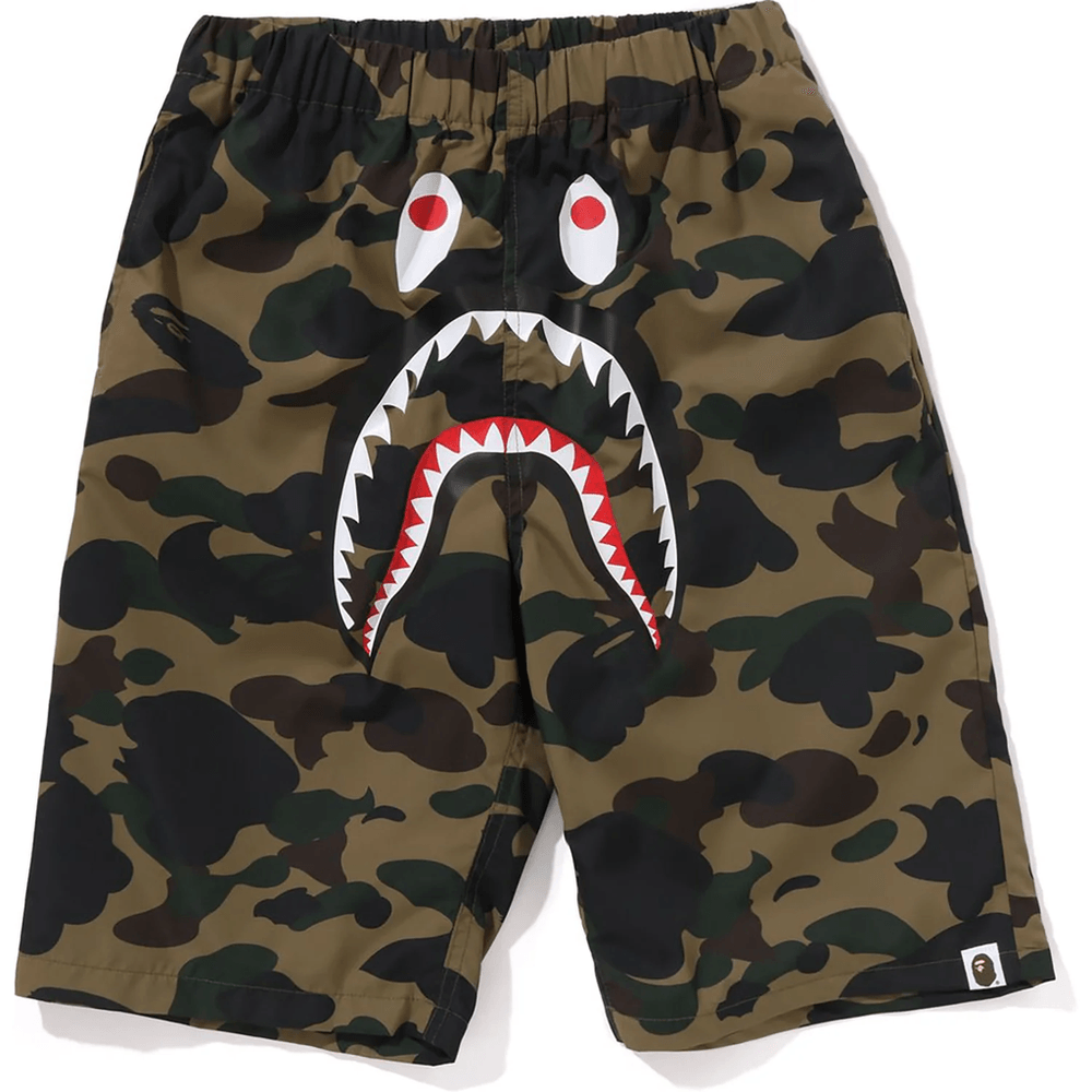 Bape 1ST CAMO SHARK BEACH SHORTS JR KIDS Green