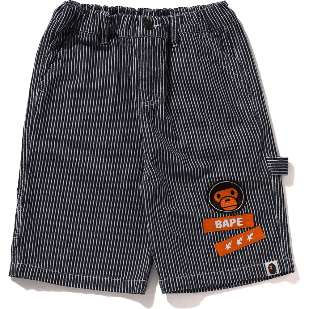 Bape HICKORY MILO PATCH PAINTER SHORTS KIDS Navy
