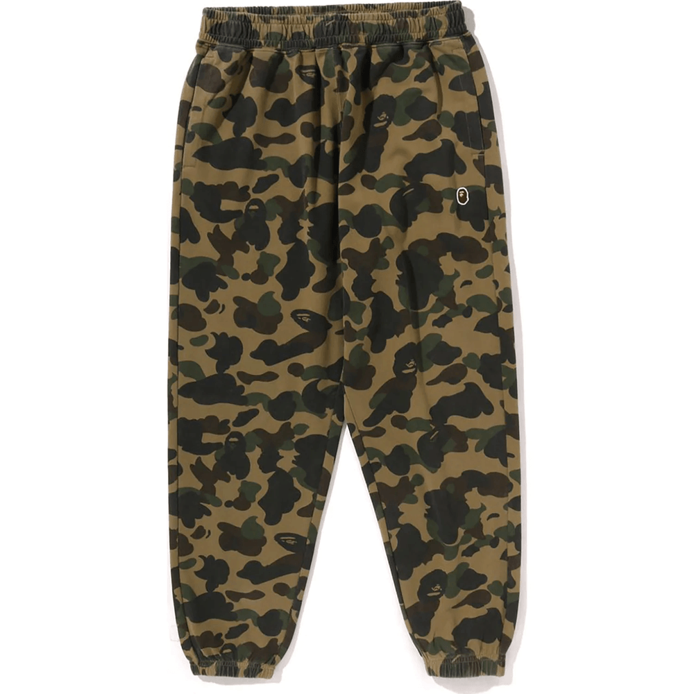 Bape 1ST CAMO ONE POINT RELAXED FIT SWEAT PANTS MENS Green