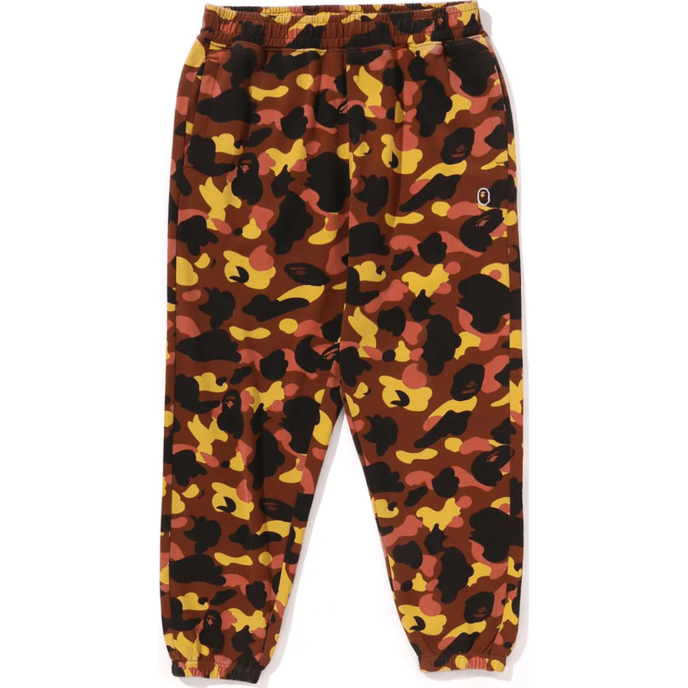 Bape 1ST CAMO ONE POINT RELAXED FIT SWEAT PANTS MENS Orange