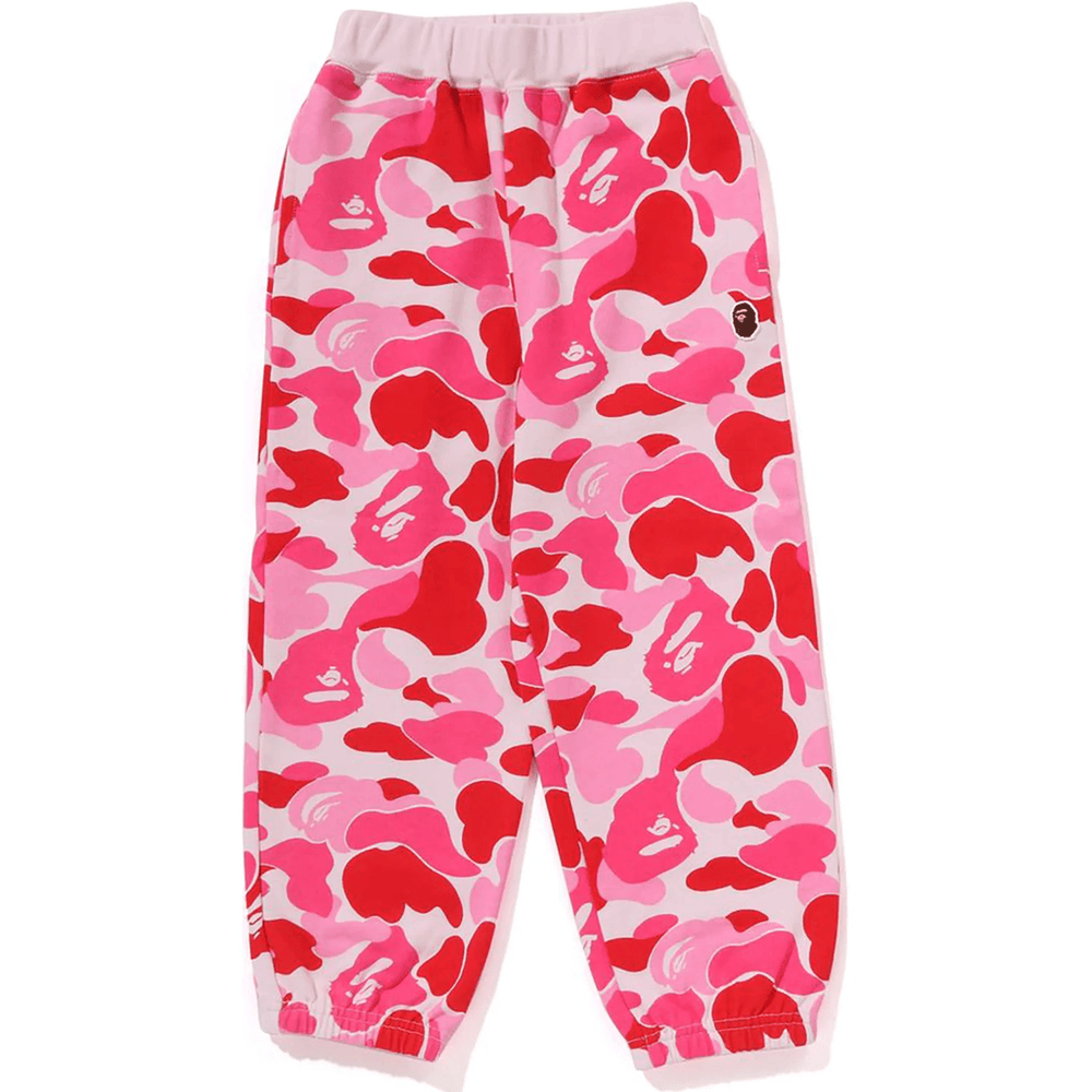 Bape ABC CAMO ONE POINT SWEAT PANTS KIDS Pink