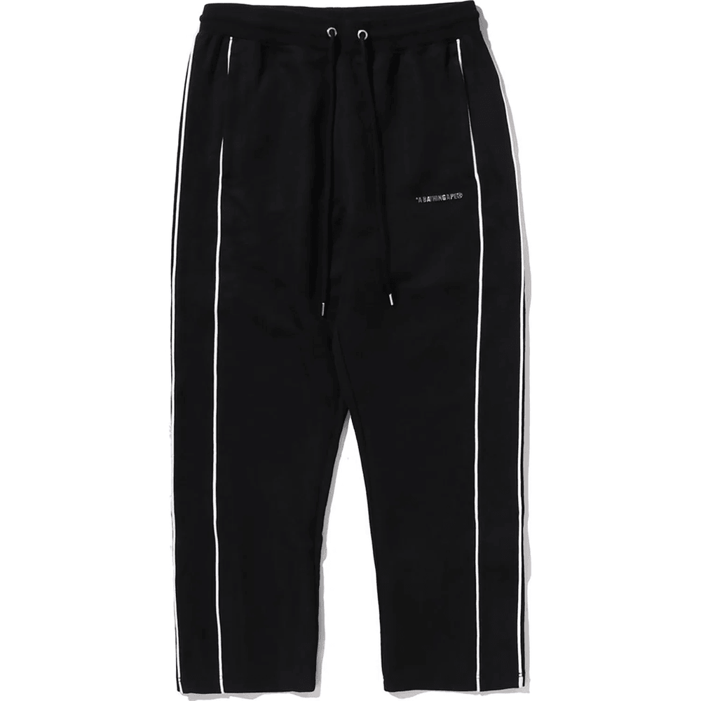 Bape LINE CAMO JACQUARD METAL LOGO RELAXED FIT TRACK SWEAT PANTS MENS Black