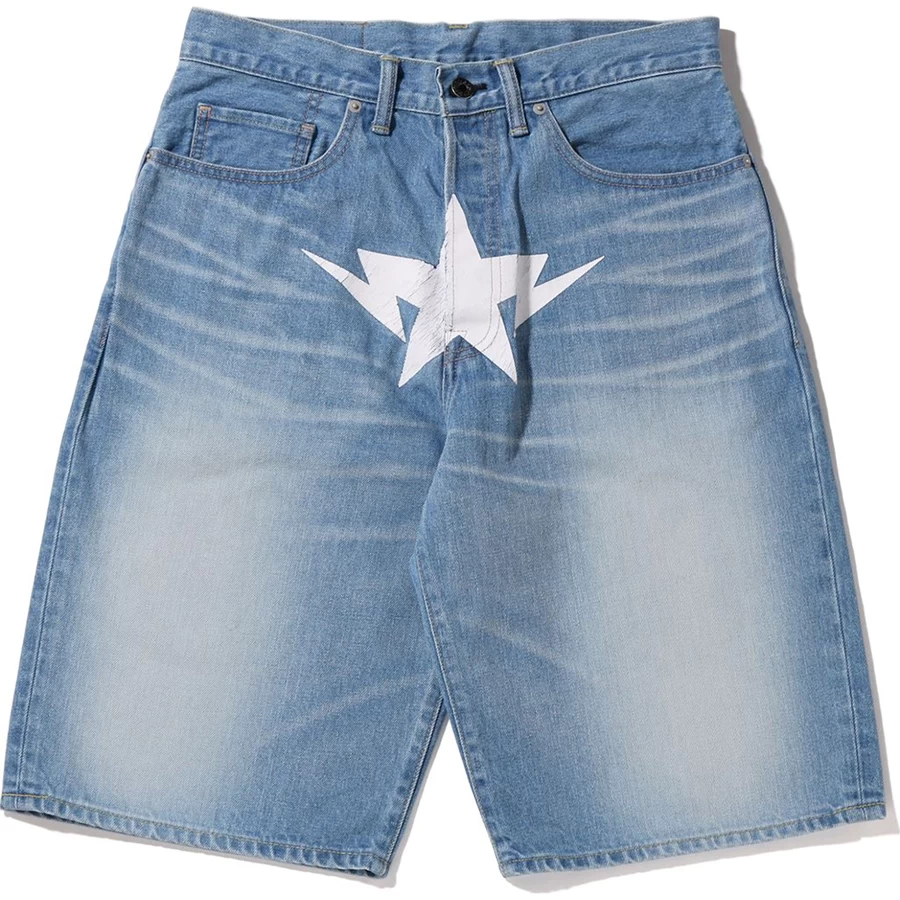 Bape TWIN STA DENIM SHORTS MENS