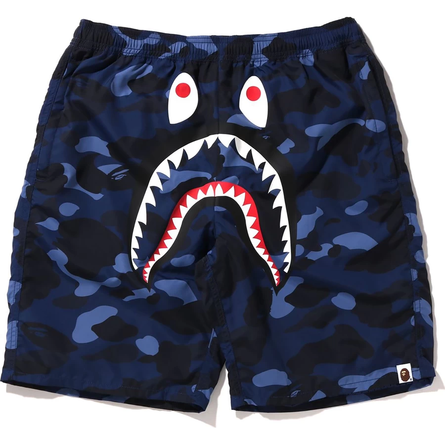 Bape COLOR CAMO SHARK BEACH SHORTS MENS