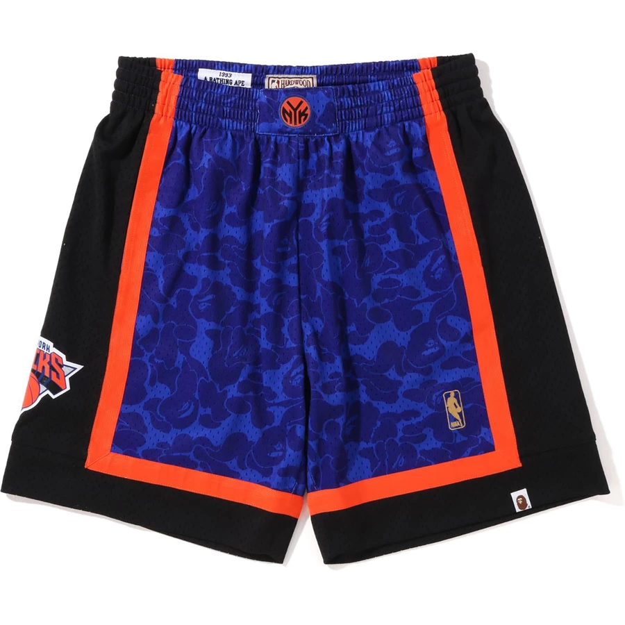 Bape BAPE X MITCHELL & NESS NEW YORK KNICKS JERSEY SHORTS MENS