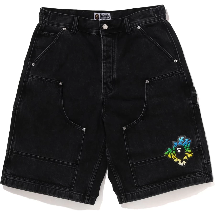 Bape Patch 2 Tonų Skalbti Darbiniai šortai Vyriški