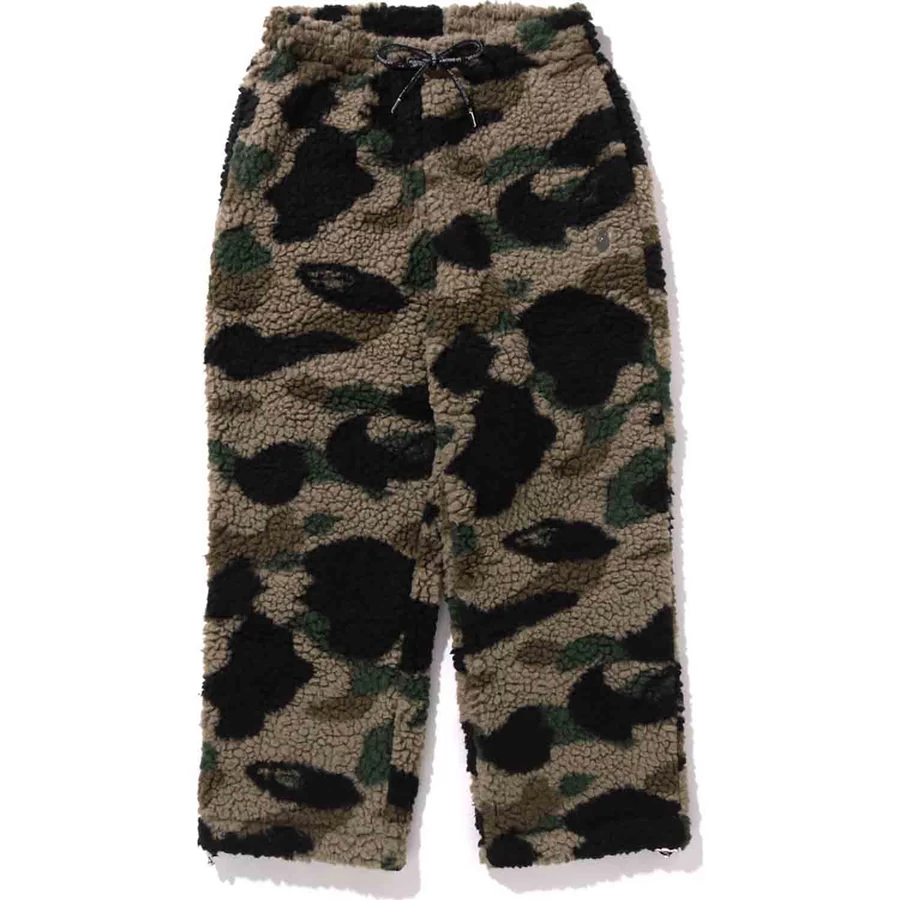 Bape 1ST CAMO METAL APE HEAD ONE POINT FLEECE PANTS MENS