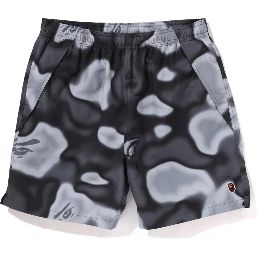 Bape Liquid Camo Pantalones Cortos De Playa De Un Punto Para Hombre