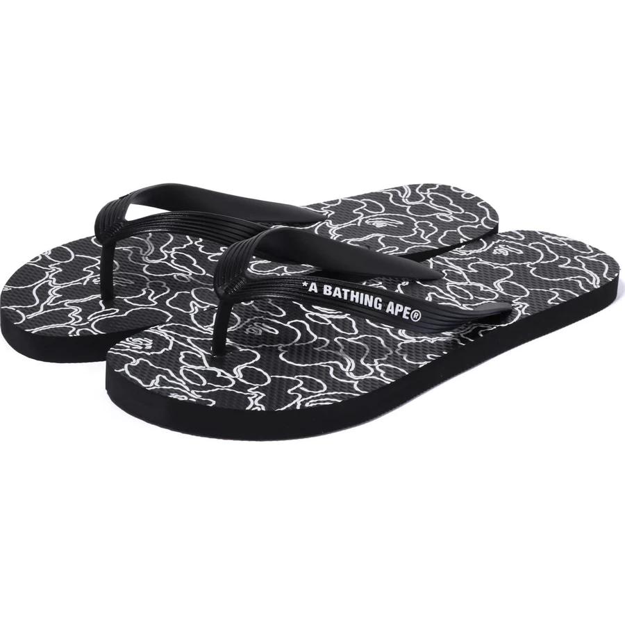 Bape ABC NEON CAMO BEACH SANDALS MENS