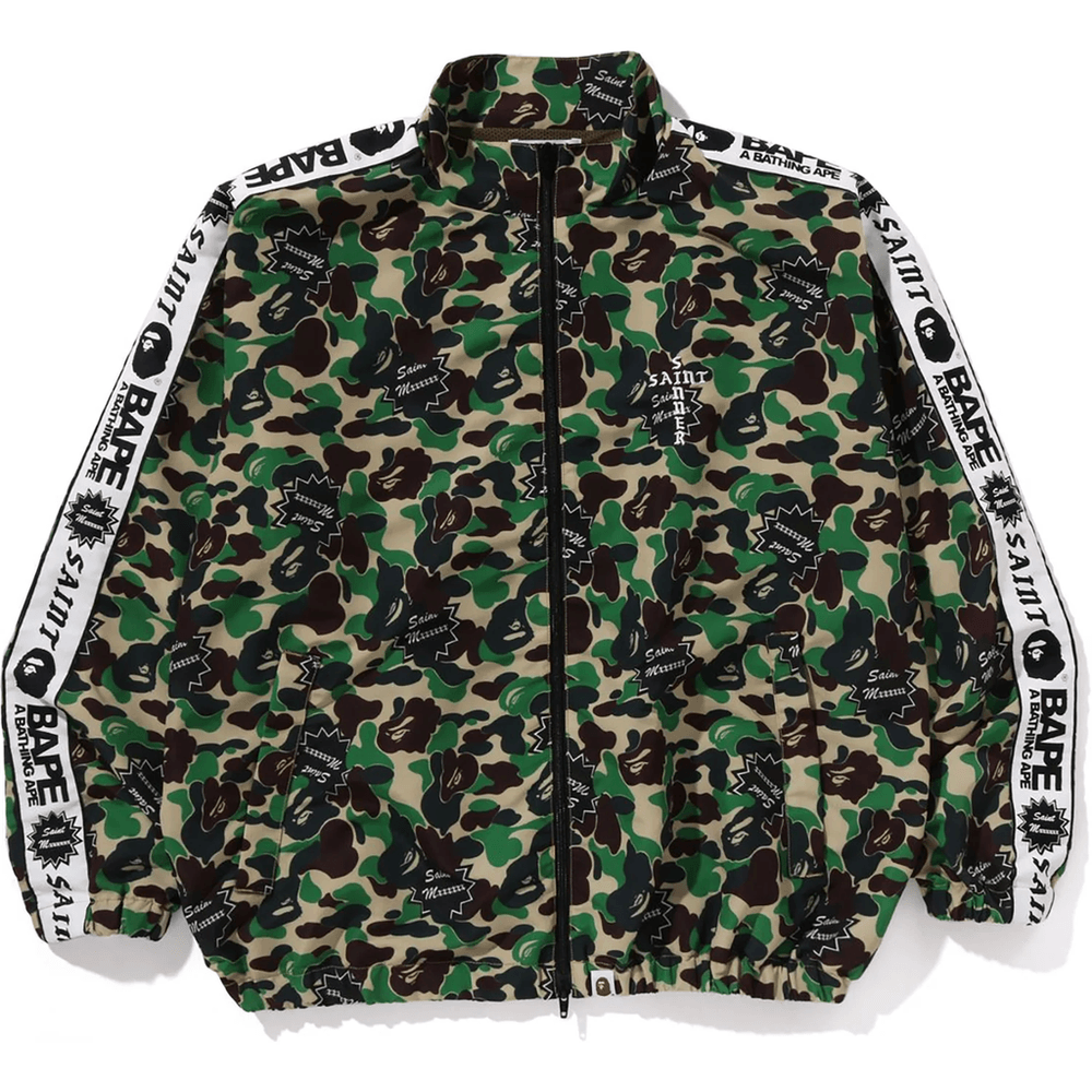 BAPE X SAINT MXXXXXX ABC CAMO TRACK JACKET MENS Green