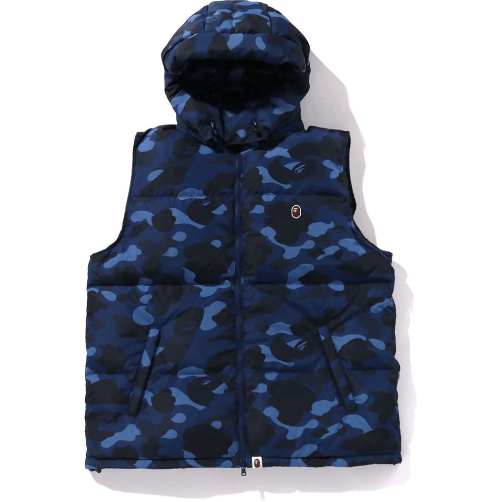 Bape COLOR CAMO DOWN VEST MENS Navy